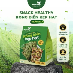 [Chính hãng] Snack Rong Biển Kẹp Hạt, Ăn Vặt Lành Mạnh, Giàu Dinh Dưỡng, Gói 200g - lanhealthy food